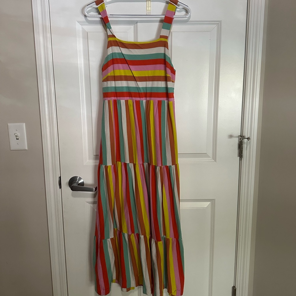 J. Crew Striped Maxi Dress
